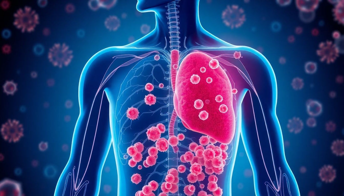Illustration of the immune system in the human body.