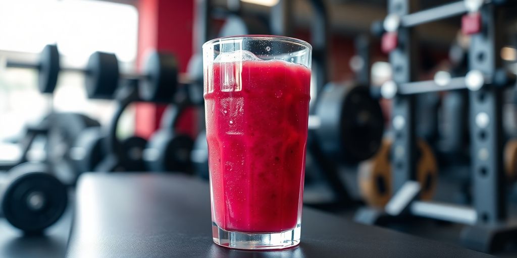 Sweaty fitness drink glass on a gym bench.