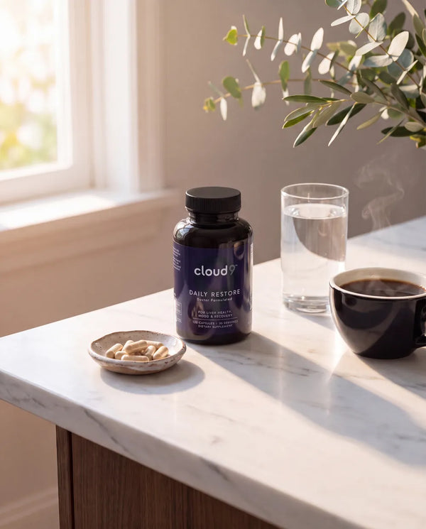 Daily Restore on a kitchen counter
